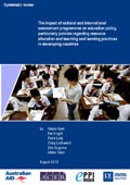The impact of national and international assessment programmes on education policy, particularly policies regarding resource allocation and teaching and learning practices in developing countries